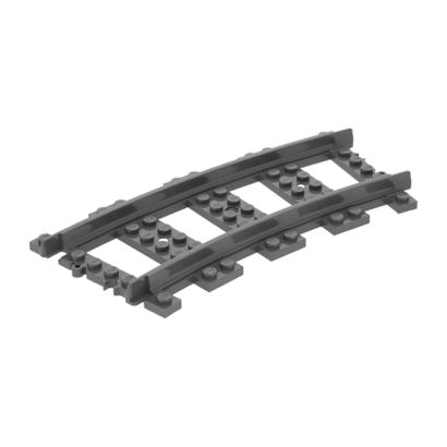 Для Поезда Lego Рельсы 2шт Curve 53400 4279717 Dark Bluish Grey Б/У - Retromagaz