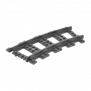 Для Поезда Lego Рельсы 2шт Curve 53400 4279717 Dark Bluish Grey Б/У