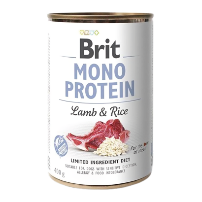 Влажный Корм для Собак Brit Care Mono Protein Ягненок и Рис 400g - Retromagaz