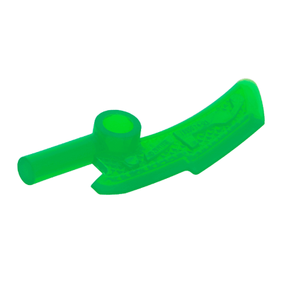 Оружие Lego Топор 4шт Blade with Bar Ninjago Jade Blade 18950 6100946 Trans-Green Б/У - Retromagaz