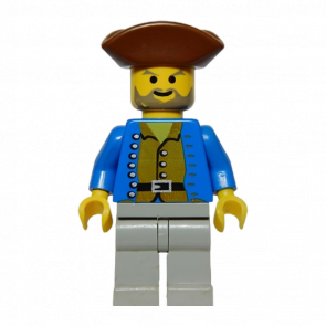 Фигурка Lego Pirates 973p39 Pirate Brown Shirt Adventure pi037 Б/У - Retromagaz