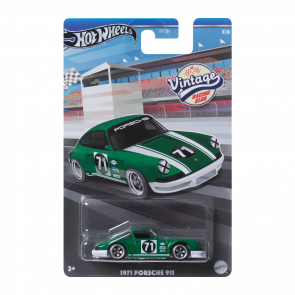 Тематична Машинка Hot Wheels 1971 Porsche 911 Vintage Racing Club 1:64 HRT81/HRV04 Green - Retromagaz