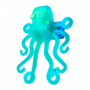 Фигурка Lego Вода Octopus with Marbled Glow In Dark Opaque Pattern Animals 6086pb01 4535279 Trans-Light Blue Б/У