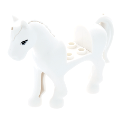 Фигурка Lego Земля Horse Blue Eyes Pattern Animals 93083c01pb02 4599749 6016702 6091562 6091843 White Б/У - Retromagaz