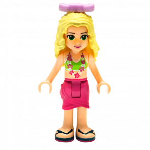 Фигурка Lego Girl Isabella Magenta Wrap Skirt Lime Bikini Top Friends frnd033 2 Б/У