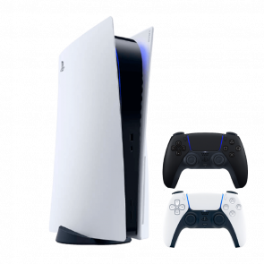 Набор Консоль Sony PlayStation 5 Blu-ray 825GB White Новый + Геймпад Беспроводной DualSense Midnight Black