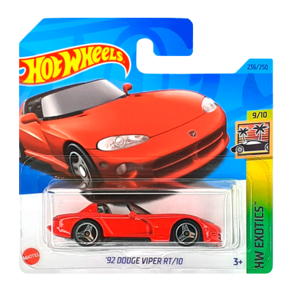 Машинка Базова Hot Wheels '92 Dodge Viper RT/10 Exotics 1:64 HKG71 Red - Retromagaz