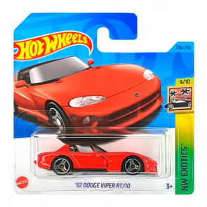 Машинка Базова Hot Wheels '92 Dodge Viper RT/10 Exotics 1:64 HKG71 Red - Retromagaz