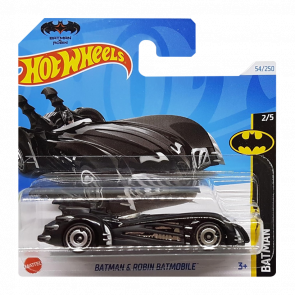 Машинка Базова Hot Wheels Batman & Robin Batmobile Batman 1:64 HRY54 Black - Retromagaz