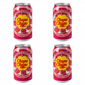 Набір Напій Chupa Chups Raspberry & Cream Flavour 345ml 4шт - Retromagaz