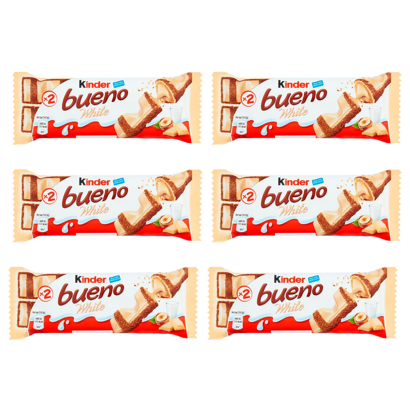 Набір Батончик Kinder Bueno White 2 Pieces 43g 6шт - Retromagaz