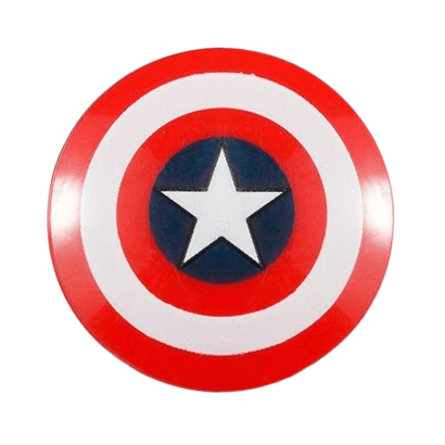 Зброя Lego Щит Round with Rounded Front with Bullseye with Captain America 75902pb01 6071464 Red Б/У - Retromagaz