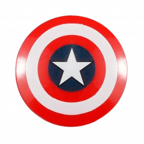 Оружие Lego Щит Round with Rounded Front with Bullseye with Captain America 75902pb01 6071464 Red Б/У