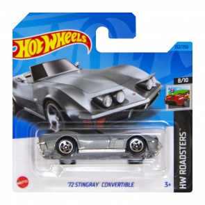 Машинка Базова Hot Wheels '72 Stingray Convertible Roadsters 1:64 HKK12 Silver - Retromagaz