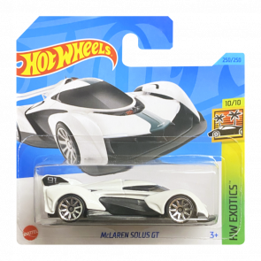 Машинка Базовая Hot Wheels McLaren Solus GT Exotics 1:64 HKG70 White - Retromagaz