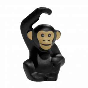 Фигурка Lego Земля Chimpanzee with Light Nougat Face Pattern Animals 95327pb01 1 4632330 Black Б/У - Retromagaz