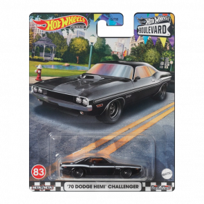 Машинка Premium Hot Wheels '70 Dodge Hemi Challenger Boulevard 1:64 GJT68/HKF25 Black