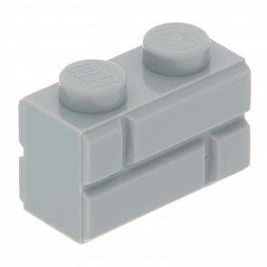 Кубик Lego Модифікована with Masonry Profile 1 x 2 98283 6000066 Light Bluish Grey 10шт Б/У - Retromagaz