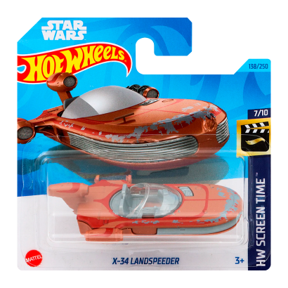 Машинка Базовая Hot Wheels X-34 Landspeeder Star Wars Screen Time 1:64 HKG76 Red - Retromagaz