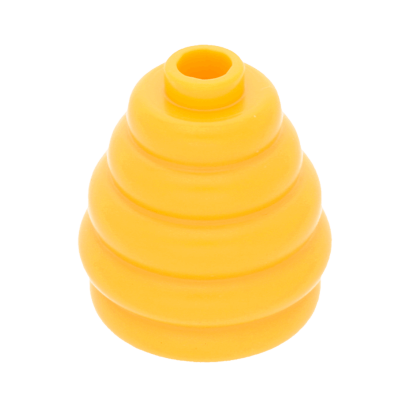 Їжа Lego Cone 2 x 2 x 1 2/3 with Stacked Rings Beehive Cotton Candy 35574 6207256 Bright Light Orange Б/У - Retromagaz