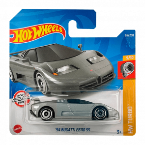 Машинка Базовая Hot Wheels '94 Bugatti EB110 SS Turbo 1:64 HCX91 Silver - Retromagaz