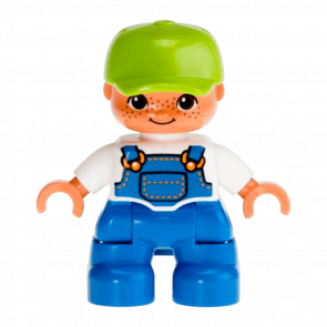 Фигурка Lego Boy Blue Legs White Top Duplo 47205pb025a 1 Б/У