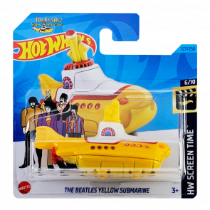 Машинка Базовая Hot Wheels The Beatles Yellow Submarine Screen Time 1:64 HKH12 Yellow - Retromagaz