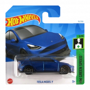 Машинка Базова Hot Wheels Tesla Model Y Green Speed 1:64 HTB80 Dark Blue - Retromagaz