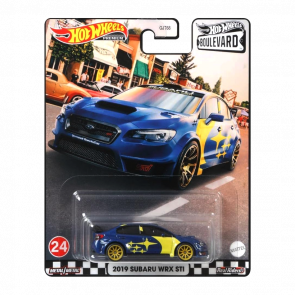 Машинка Premium Hot Wheels 2019 Subaru WRX STI Boulevard 1:64 GRL97 Blue - Retromagaz