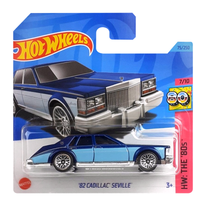 Машинка Базова Hot Wheels '82 Cadillac Seville The `80S 1:64 HKJ64 Dark Blue - Retromagaz