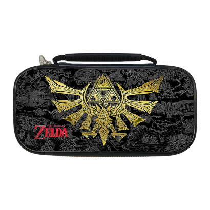 Чехол Твердый Nintendo Switch OLED Model Lite The Legend of Zelda Hyrule Crest Dark Grey Новый - Retromagaz