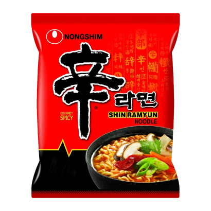 Лапша Nongshim Shin Ramyun Грибы Овощи Острая 120g - Retromagaz