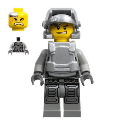 Фигурка Lego Power Miners Engineer Light Bluish Grey Outfit Space pm026 Б/У - Retromagaz