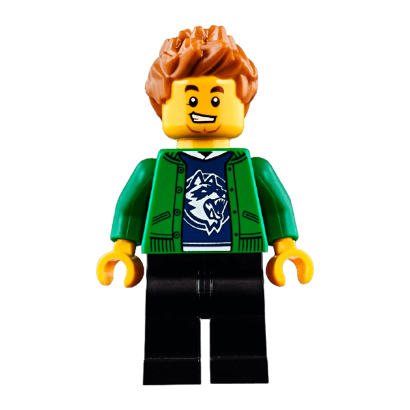 Фигурка Lego Recreation 973pb3170 Hiker Male Green Jacket over Raccoon Shirt City cty0920 Б/У - Retromagaz