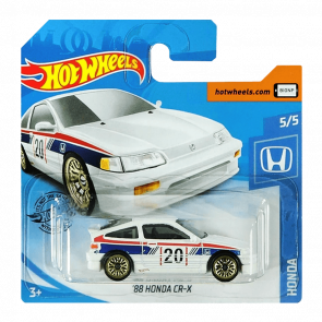 Машинка Базовая Hot Wheels '88 Honda CR-X Honda 1:64 GHC10 White