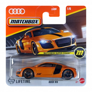 Машинка Велике Місто Matchbox Audi R8 Super Chase Showroom 1:64 Orange - Retromagaz