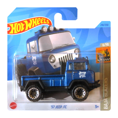 Машинка Базовая Hot Wheels '57 Jeep FC Baja Blazers 1:64 HKG72 Metallic Blue - Retromagaz