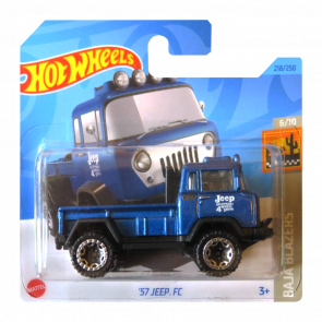 Машинка Базова Hot Wheels '57 Jeep FC Baja Blazers 1:64 HKG72 Metallic Blue - Retromagaz