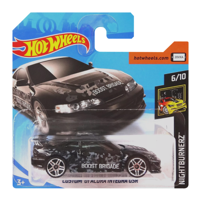 Машинка Базова Hot Wheels Custom '01 Acura Integra GSR Nightburnerz 1:64 FJX69 Black - Retromagaz