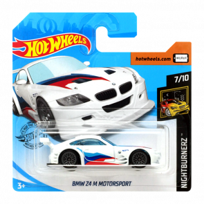 Машинка Базовая Hot Wheels BMW Z4 M Motosport Nightburnerz 1:64 GHD16 White - Retromagaz