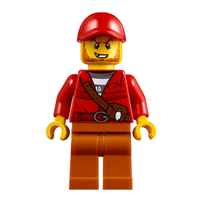 Фігурка Lego Police 973pb2916 Crook Male with Red Fringed Shirt City cty0831 Б/У - Retromagaz