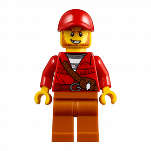 Фігурка Lego Police 973pb2916 Crook Male with Red Fringed Shirt City cty0831 Б/У