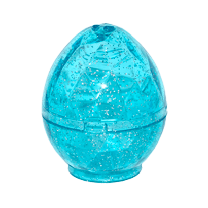 Ємність Lego Faceted Dragon Egg 4 x 4 x 3.3 24130c01 6146508 24132 6146507 Trans-Light Blue Б/У - Retromagaz