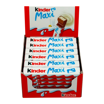 Упаковка Kinder Молочного Шоколаду Chocolate Maxi 21 г х 36 шт 756g - Retromagaz