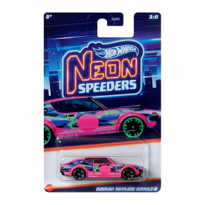 Тематическая Машинка Hot Wheels Nissan Skyline 2000GT-R Neon Speeders 1:64 HLH72/HRW69 Pink - Retromagaz