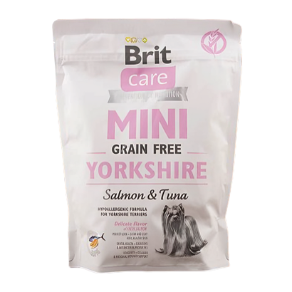 Сухий Корм для Собак Brit Care Grain-Free Mini Yorkshire Лосось і Тунець 400g - Retromagaz