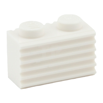 Кубик Lego Модифицированная Grille Fluted Profile 1 x 2 2877 287701 White 20шт Б/У - Retromagaz