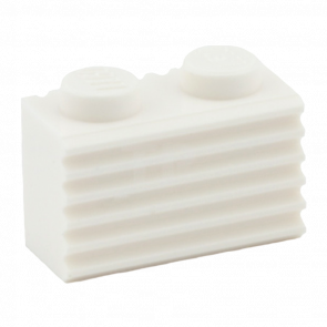 Кубик Lego Модифицированная Grille Fluted Profile 1 x 2 2877 287701 White 20шт Б/У - Retromagaz