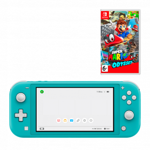 Набір Консоль Nintendo Switch Lite 32GB Turquoise Новий + Гра Super Mario Odyssey Російські Субтитри