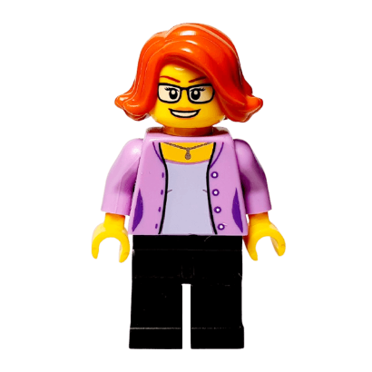 Фигурка Lego People 973pb2341 Female with Dark Orange Short Hair City LLP013 Б/У - Retromagaz